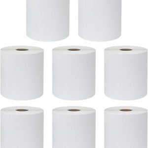 4"x6" Direct Thermal Shipping Labels 2400 Lables/8 Roll (300 Pcs per Roll) Compatible with Zebra Rollo Beeprt Printer Permanent Adhesive